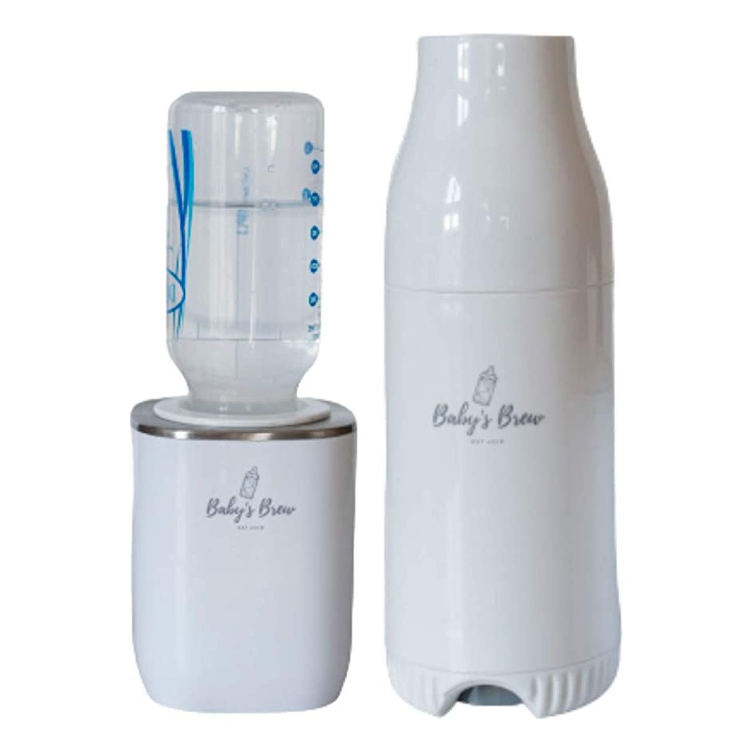 The Baby's Brew Portable Bottle Warmer, Travel Baby Bottle Warmer, (Warmer Set) White - image 1 of 8