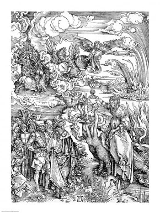 The Babylonian Whore from the Apocalypse Canvas Art - Albrecht Durer (18 x 24)
