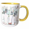 thumbnail image 1 of 3drose, the Back of Seven Team Mates at Water Polo Competition in Cedar City, Utah Watching Other Guys Play, 15oz Two-tone Yellow Mug, 1 of 6