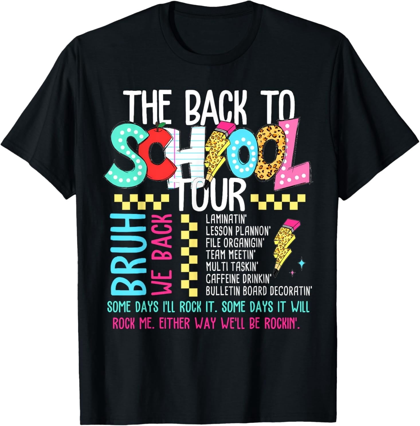 The Back to School Tour T-Shirt – Funny First Day of School Shirt for ...