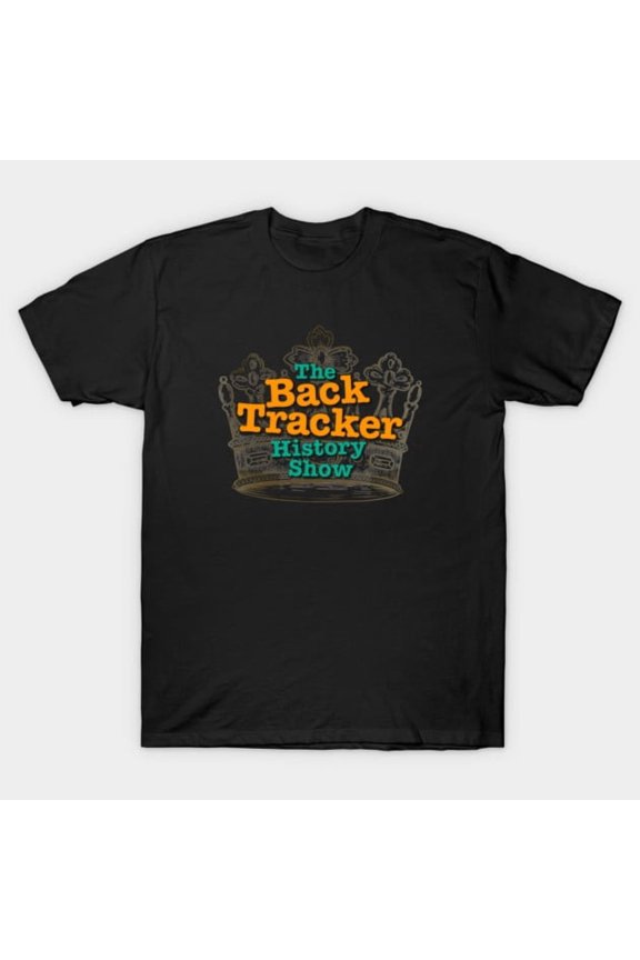 The Backtracker History Show Logo Audio Media Documental Archive Badge Unisex T-Shirt, up to size 3XL.