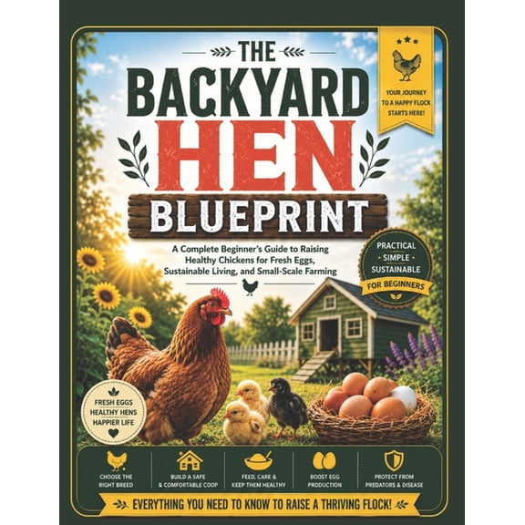 The Backyard Hen Blueprint: A Complete Beginner's Guide to Raising Healthy Chickens for Fresh Eggs, Sustainable Living, , (Paperback)