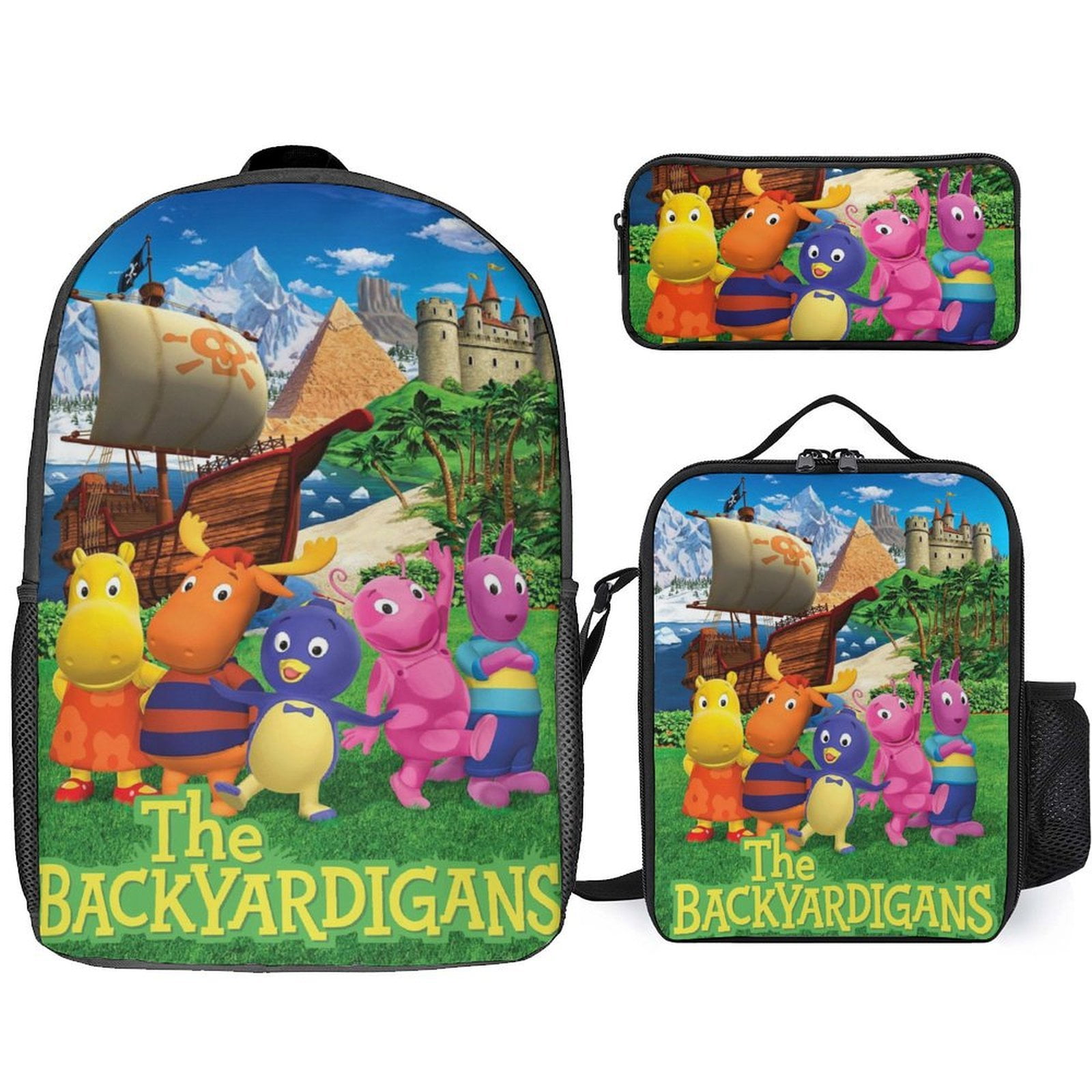 The Backyardigans 3 Piece Backpack Set with Lunch Bag Pencil Case ...