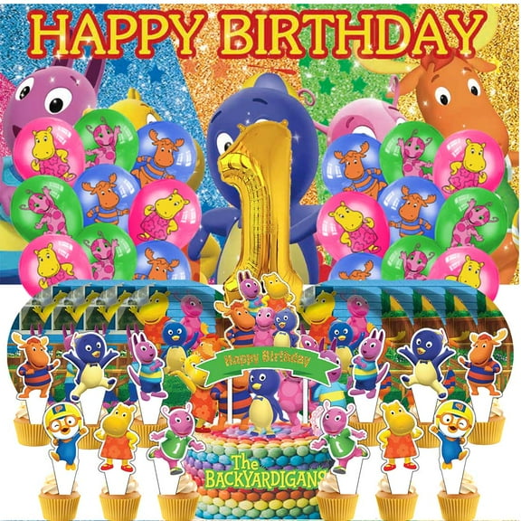 The Backyardigans Balloons Party Supplies 1st Decor Tableware Birthday Cake Topper Decorations Banner Backdrop