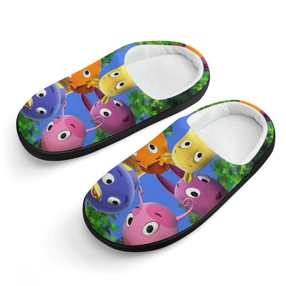 The Backyardigans Kids Cotton Slippers Slip-on Indoor Memory Foam House Shoes Fluffy Slippers Furry Cozy Comfy Slippers Boys Girls
