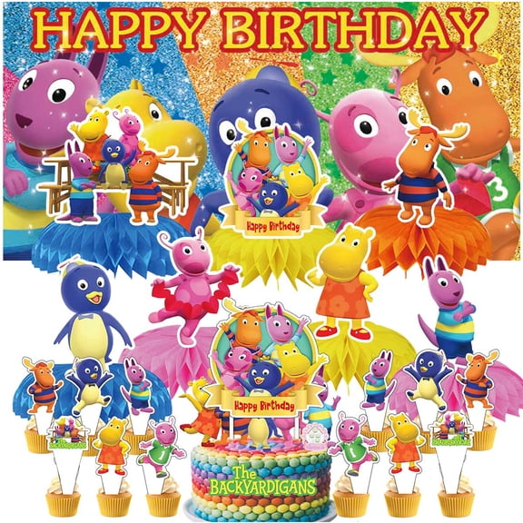 The Backyardigans Party Decorations Decor Supplies Honeycomb Centerpieces Table Toppers Cake Toppers for Birthday Photo Props