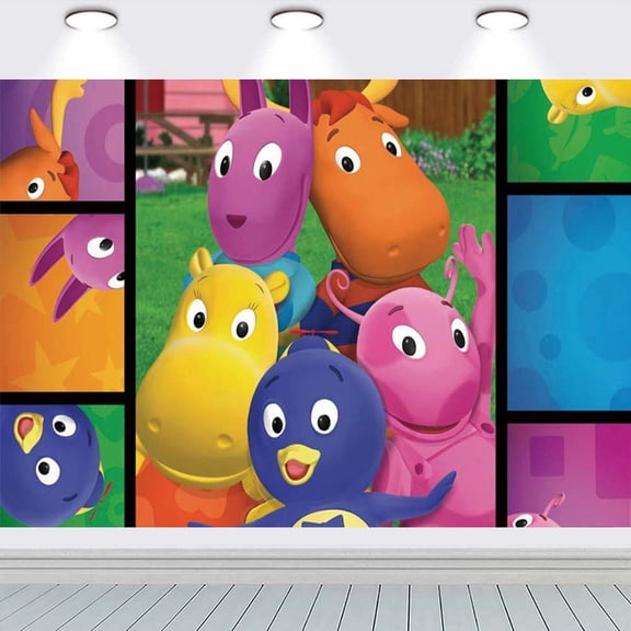 The Backyardigans Party Supplies Backdrop Banner Poster Birthday Decorations Background for Photography Taspestry