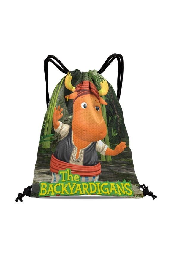 The Backyardigans-theme Drawstring Backpack Sports Gym Bag Water Resistant String Bag Cinch Bag12''X16''30X40cm