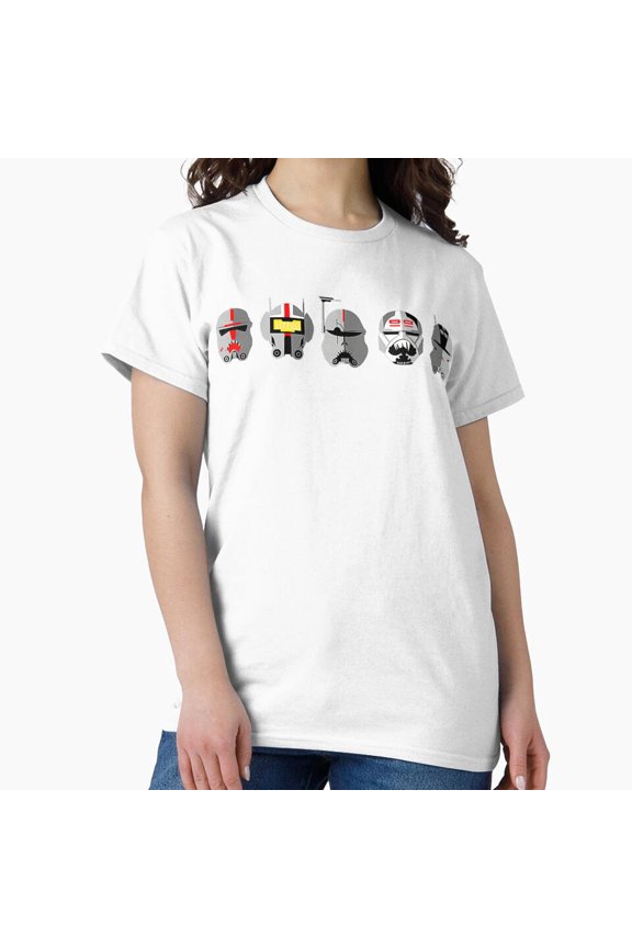 The Bad Batch Clone Force 99 Helmets Group Assembly Row Pattern T-Shirt
