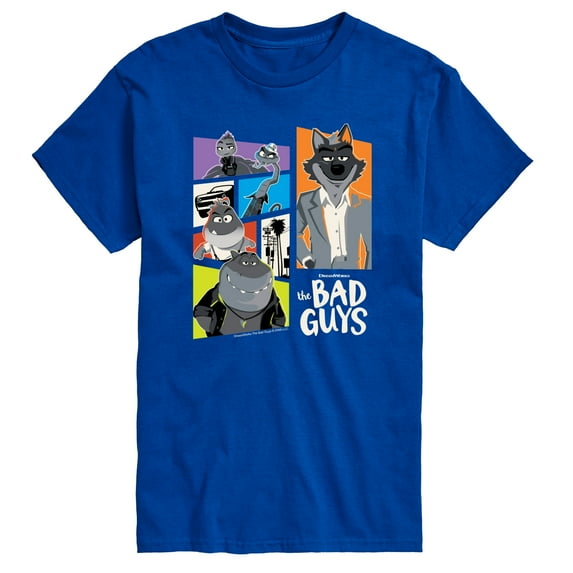 The Bad Guys - Mr. Wolf and Friends Collage - Men's Short Sleeve Graphic T-Shirt