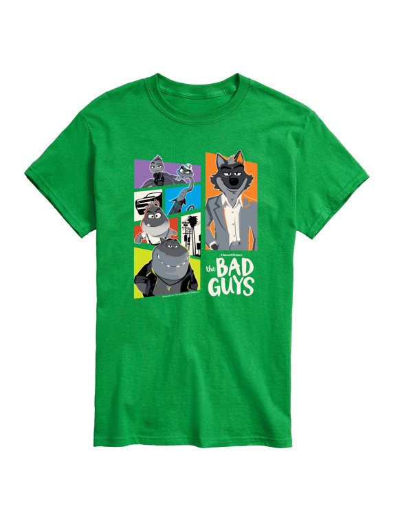 - Mr. Wolf and Friends Collage Men's Short Sleeve Graphic T-Shirt