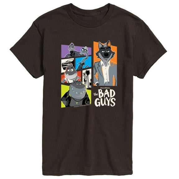 The Bad Guys - Mr. Wolf and Friends Collage - Men's Short Sleeve Graphic T-Shirt