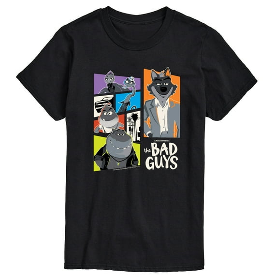 The Bad Guys - Mr. Wolf and Friends Collage - Men's Short Sleeve Graphic T-Shirt