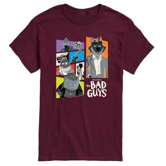 The Bad Guys - Mr. Wolf and Friends Collage - Men's Short Sleeve Graphic T-Shirt