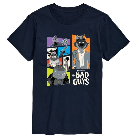 The Bad Guys - Mr. Wolf and Friends Collage - Men's Short Sleeve Graphic T-Shirt