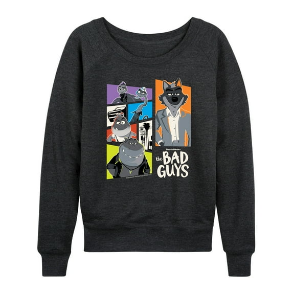 The Bad Guys - Mr. Wolf and Friends Collage - Women's French Terry Long Sleeve Shirts