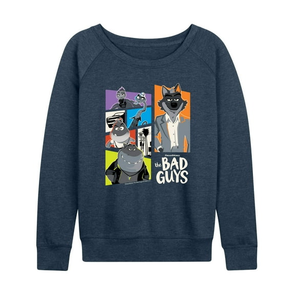 The Bad Guys - Mr. Wolf and Friends Collage - Women's French Terry Long Sleeve Shirts