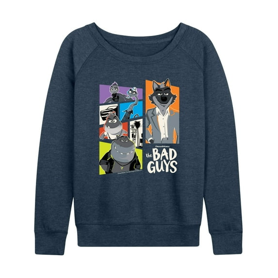 The Bad Guys - Mr. Wolf and Friends Collage - Women's French Terry Long Sleeve Shirts