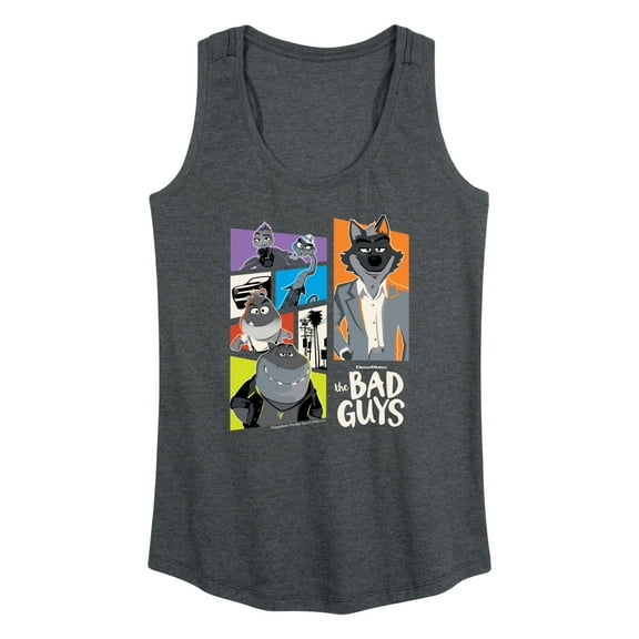 The Bad Guys - Mr. Wolf and Friends Collage - Women's Racerback Graphic Tank Top