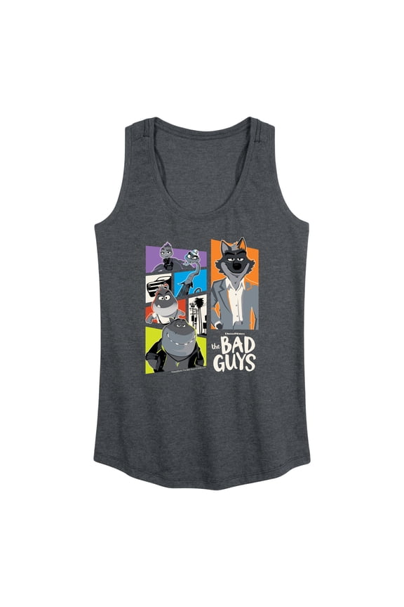- Mr. Wolf and Friends Collage - Women's Racerback Graphic Tank Top