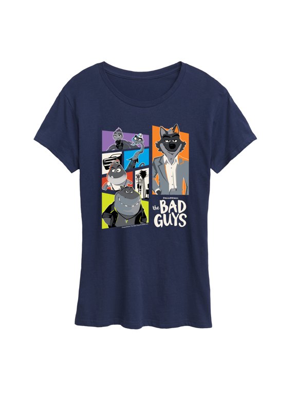 - Mr. Wolf and Friends Collage Women's Short Sleeve Graphic T-Shirt