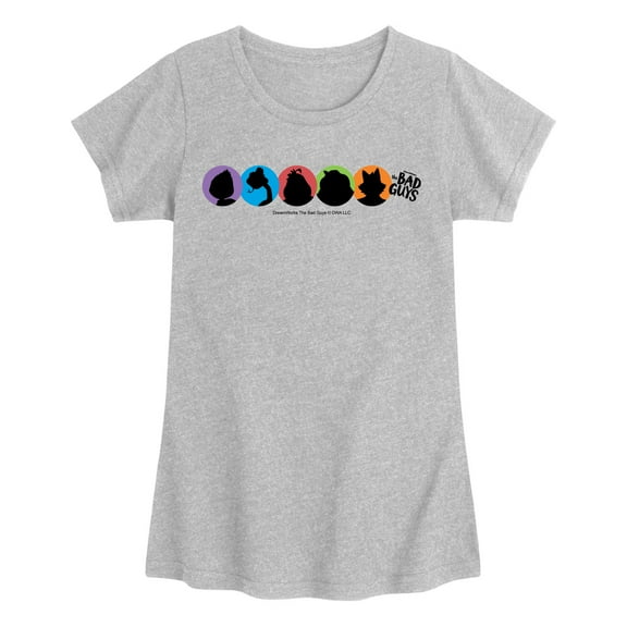 The Bad Guys - Mr. Wolf and Friends Silhouettes - Youth Girls Short Sleeve T-Shirt