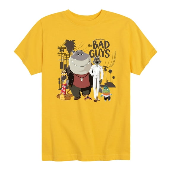 Hybrid Apparel - The Bad Guys Collage - Youth Boys Short Sleeve Graphic T-Shirt