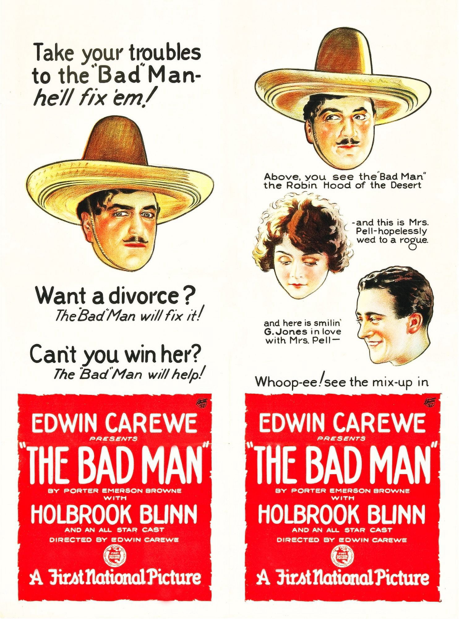 The Bad Man Canvas Art -  (11 x 17)