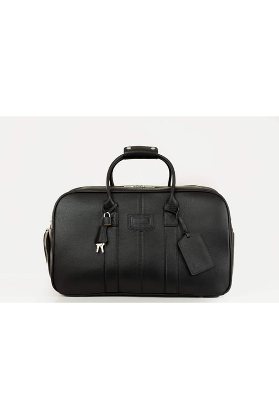 Quiet-luxury Black Leather Duffel — Limited Edition 19"