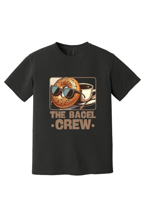 The Bagel Crew Funny Breakfast Foodie Brunch Squad Team Comfort Color T-Shirt, Unisex, up to size 4XL