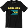 thumbnail image 1 of The Bahamas Flag Top City Map Archipelago Sun And Sea Men's T-Shirt, 1 of 4