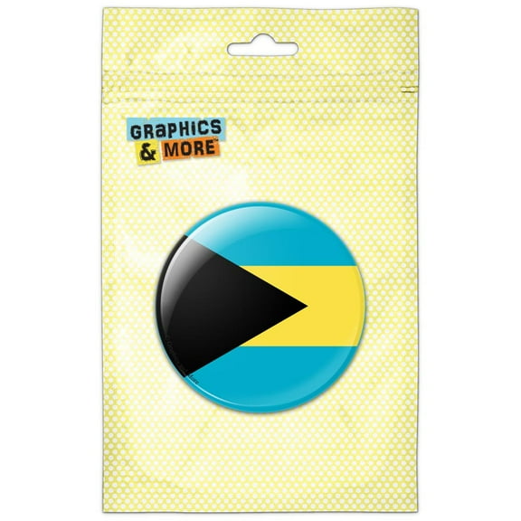 The Bahamas National Country Flag Pinback Button Pin Badge