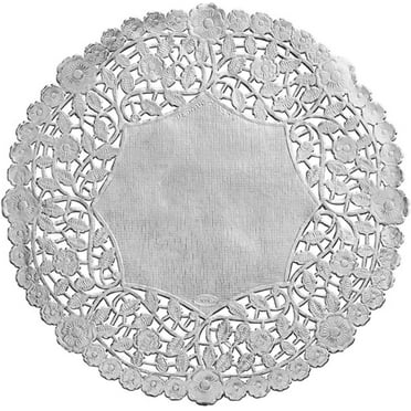 The Baker Celebrations 10-Inch Round Silver Paper Lace Doilies, 25 Count