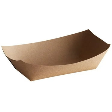 The Baker Celebrations 25 Pack Disposable Brown Paper Serving Trays, 2 Lb