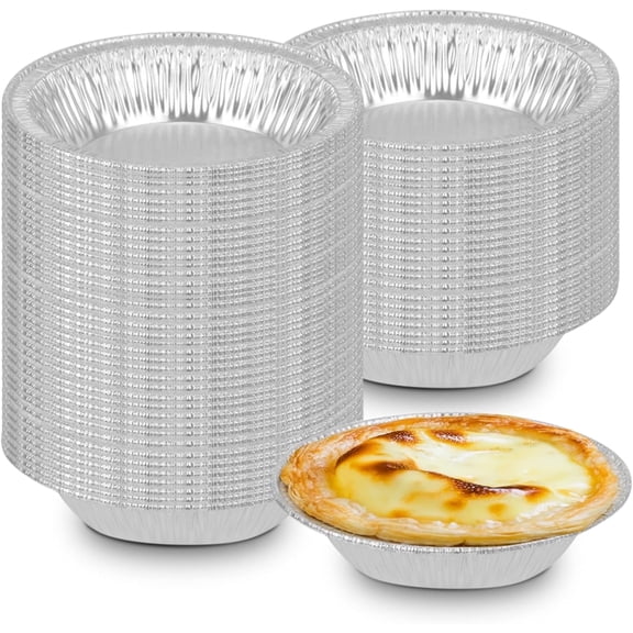 The Baker Celebrations 4.25-Inch Aluminum Foil Tart Pans, Disposable Mini Pie Tins, 50 Count