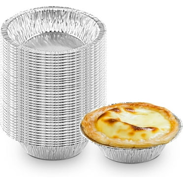 The Baker Celebrations 50-Count Round Foil 5-Inch Pie Pans, Made in USA, Perfect for Chicken Pot Pies and Mini Fruit Crisps