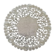 The Baker Celebrations 6-inch Silver Foil Doilies, Round Metallic Lace Paper, 50 Count