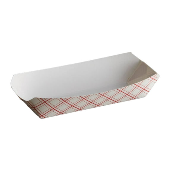 The Baker Celebrations Paper Hot Dog Trays, 200 Count, Disposable, Made in USA, Red Checkered