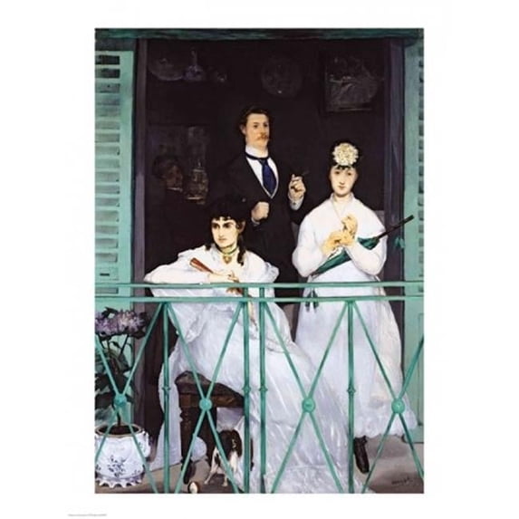 The Balcony Poster Print by Edouard Manet - 24 x 36 in. - Large