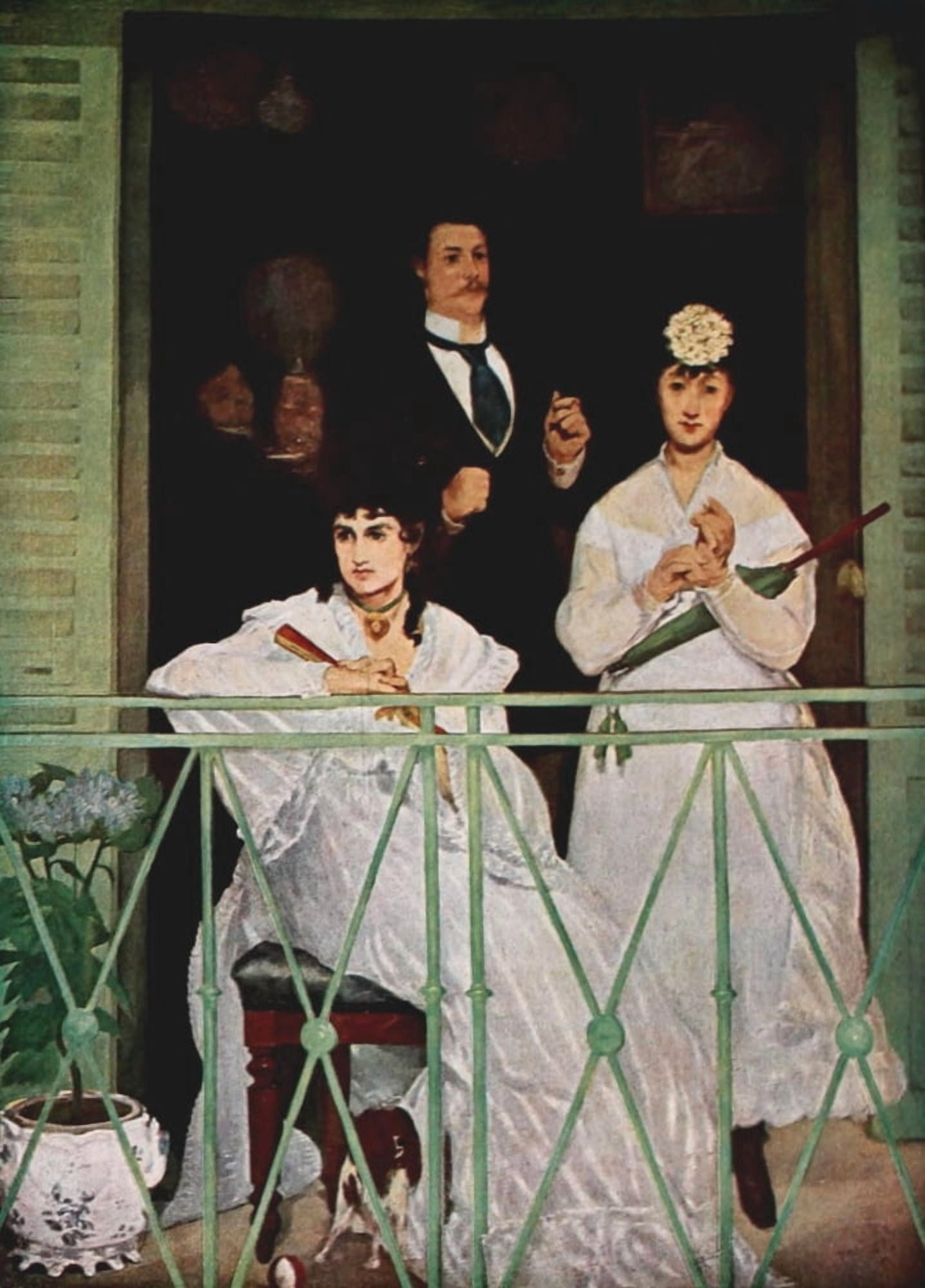The Balcony Scribners 62 1917 Canvas Art - Ôø?douard Manet (24 x 36)