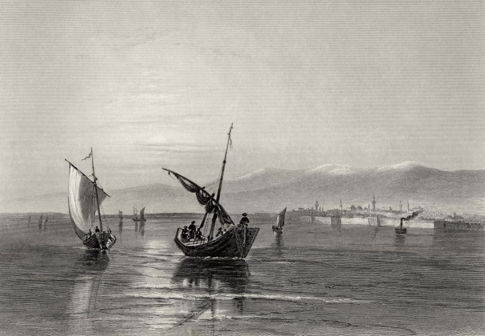 The Balkans Bulgaria From Near Widdin Engraved By J Godfrey After W H Bartlett Canvas Art - Ken Welsh Design Pics (17 x 12)