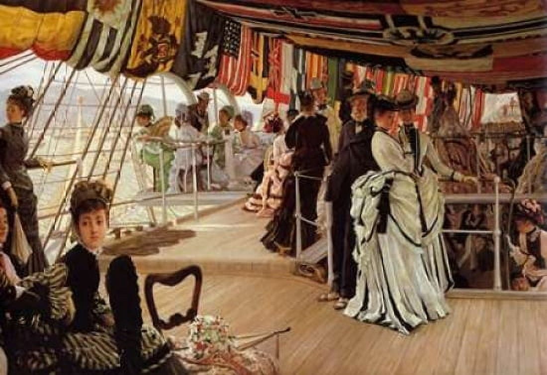 The Ball On Shipboard Canvas Art - James Jacques Tissot (20 x 28)