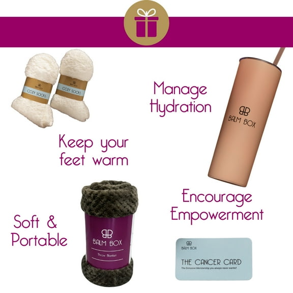 Essential Chemo Care Gift Bundle: 5-Piece Gift Box of Warmth & Support