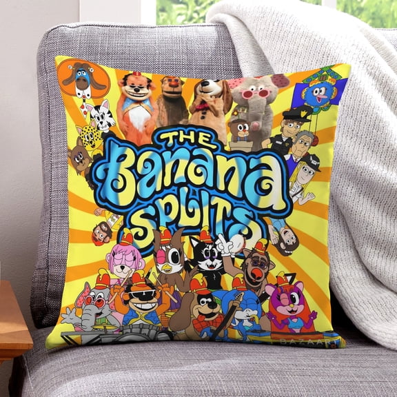 The Banana Splits Adventure Hour-themed plush velvet Pillow Cover Case Gifts Pillowcase Home Decorative Throw Cushion Birthday Present Fans Lover