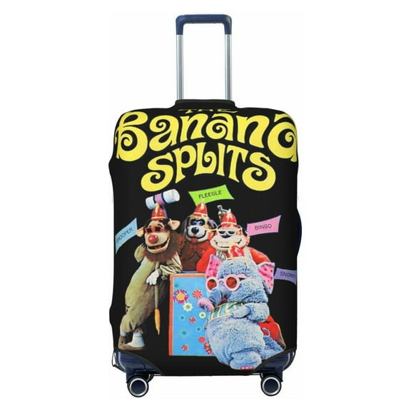 The Banana Splits Retro Cast Luggage Cover Approved Travel Suitcase Protector Elastic Washable Baggage Covers For 22-24 Inch Luggage
