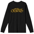 thumbnail image 1 of The Band Distressed Yellow Logo Adult Black Long Sleeve Tee-Large, 1 of 4