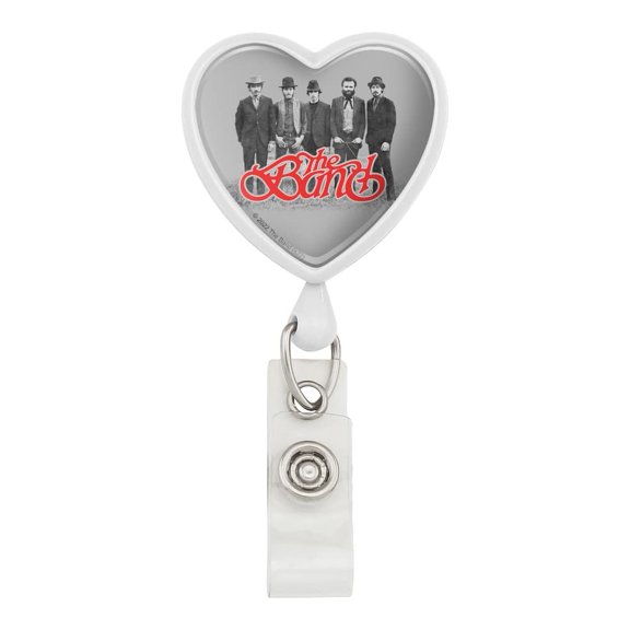 The Band Group Shot Heart Lanyard Retractable Reel Badge ID Card Holder