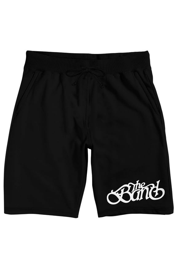 The Band Logo Men's Black Lounge Shorts-3XL