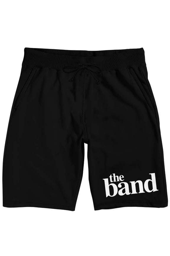 The Band Logo Men's Black Lounge Shorts-3XL