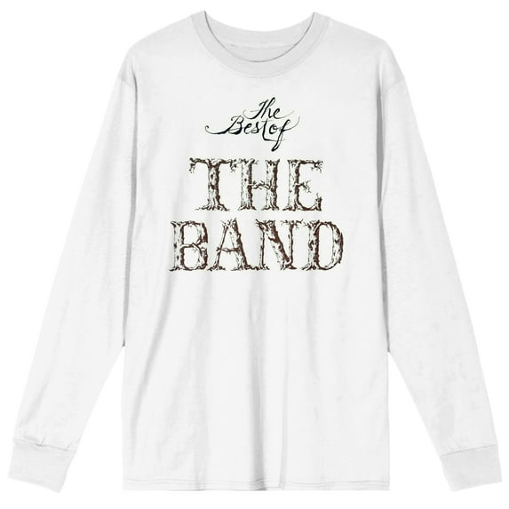 The Band The Best Of The Band Album Cover Men's White Long Sleeve Tee-3XL